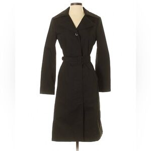 Beautiful Long Hennes Black Trench Coat (Size 6 Womens)